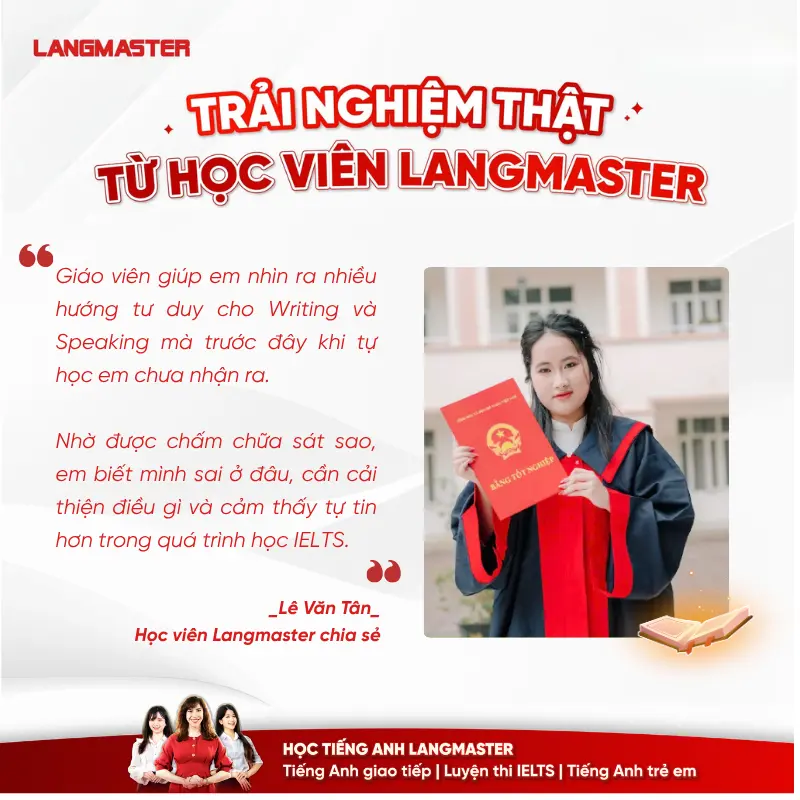 Chia sẻ từ học viên Vũ Trâm Anh về khóa IELTS Langmaster