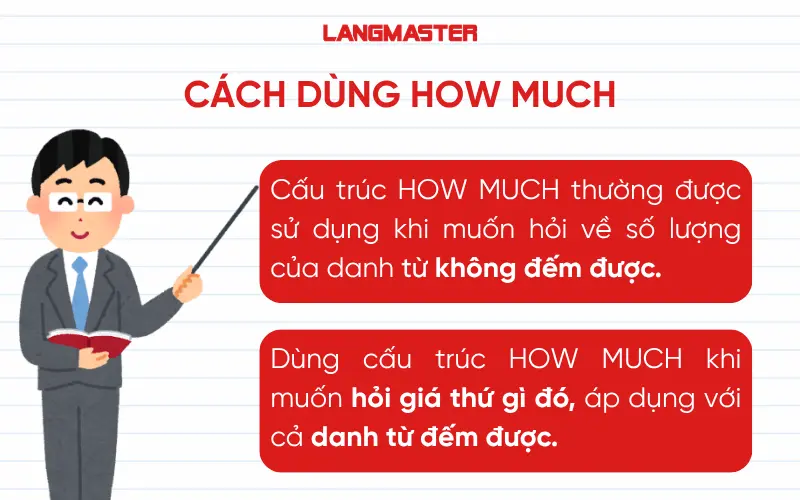 Cách dùng how much