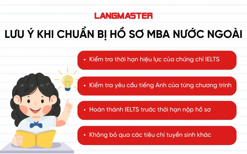 Lưu ý khi chuẩn bị hồ sơ MBA nước ngoài