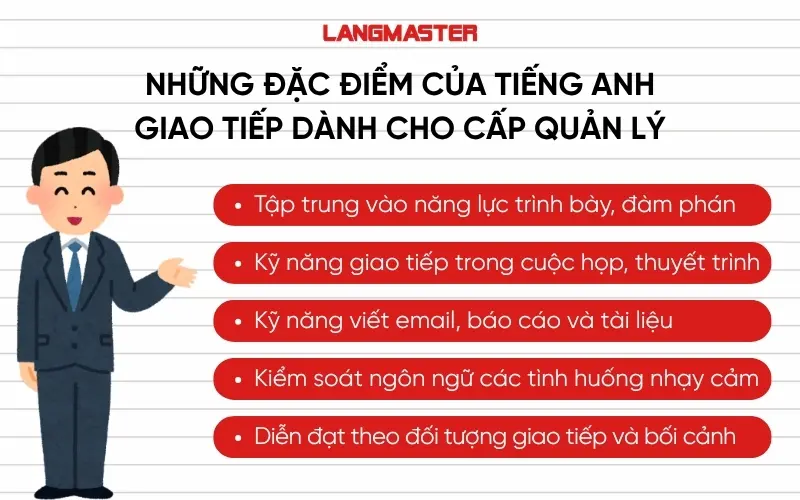 Những đặc điểm của tiếng Anh giao tiếp dành cho cấp quản lý