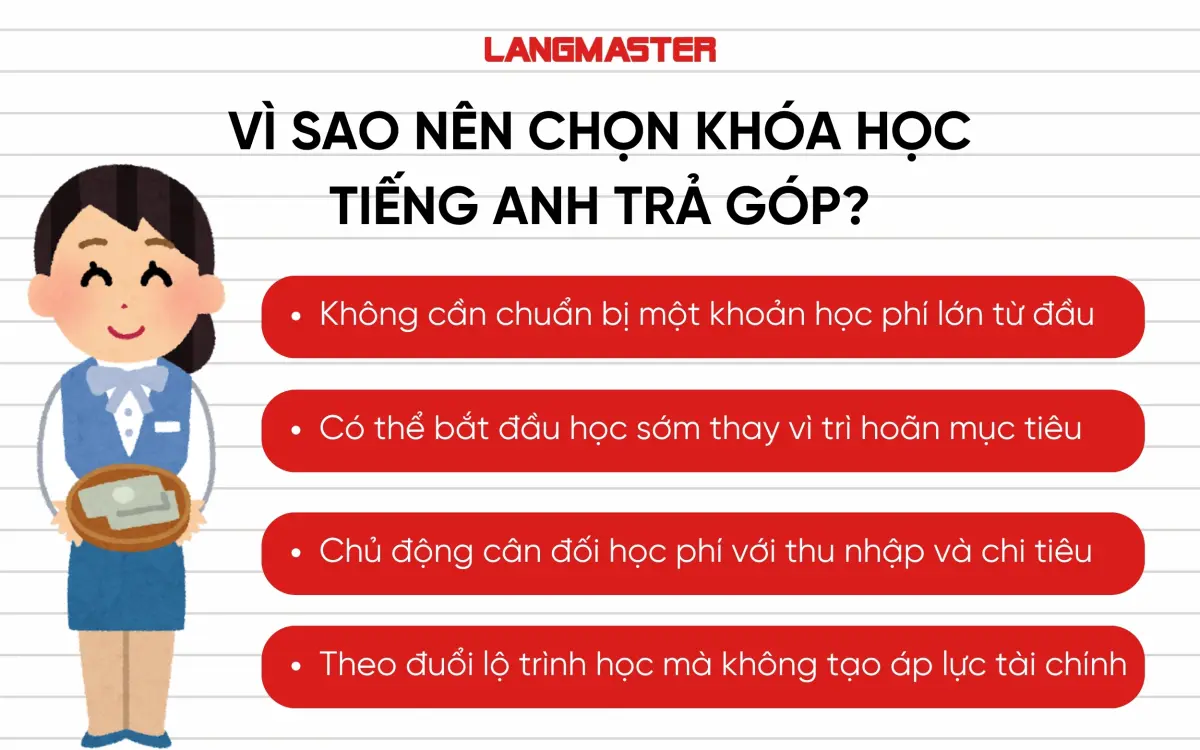Lý do nên chọn khóa học tiếng Anh trả góp