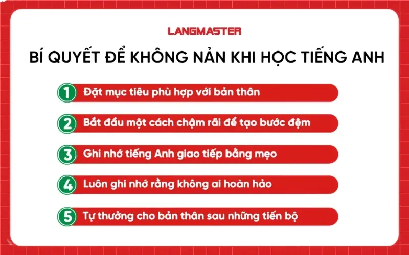 Bí quyết để không nản khi học tiếng Anh