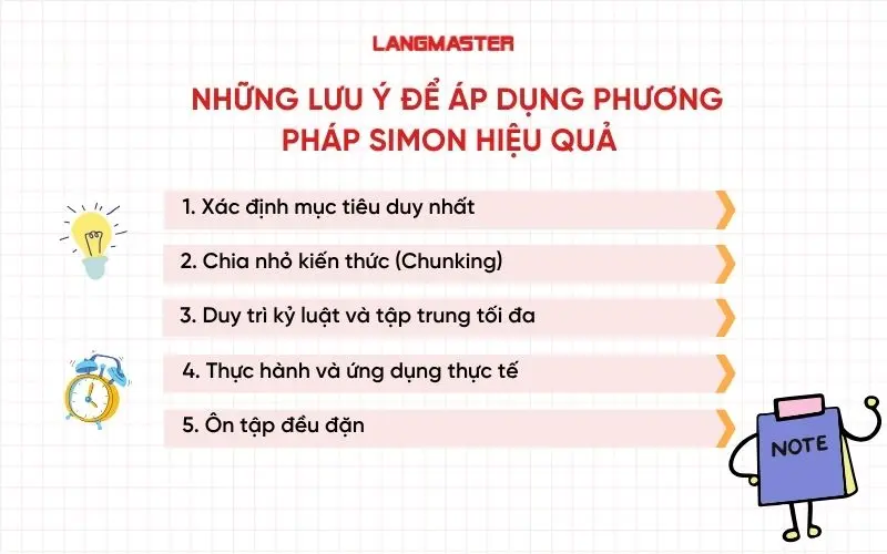 Những lưu ý để áp dụng phương pháp Simon hiệu quả