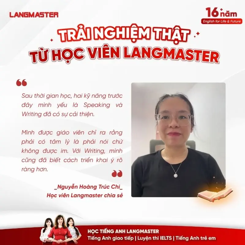 Sự tiến bộ của Trúc Chi sau khoá học IELTS Langmaster