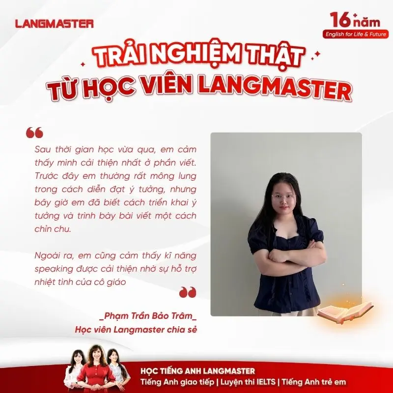 Những thay đổi tích cực của Bảo Trâm sau khi học tại IELTS Langmaster