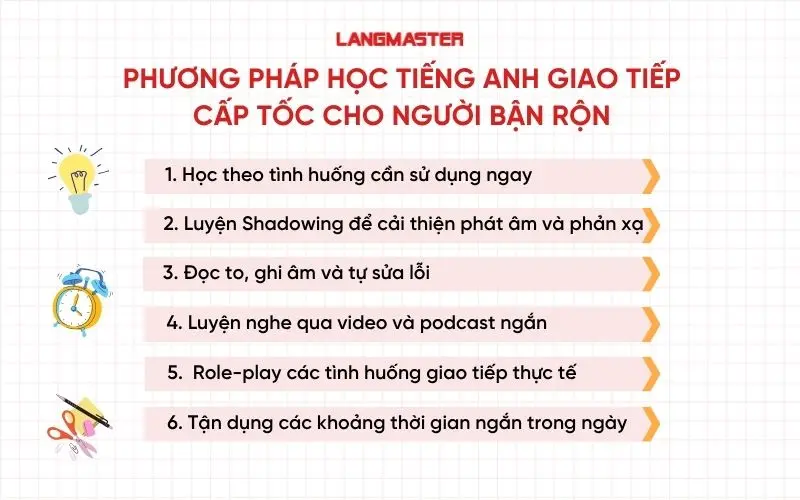 Phương pháp học tiếng Anh giao tiếp cấp tốc cho người bận rộn