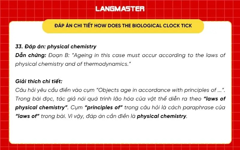 Đáp án: physical chemistry