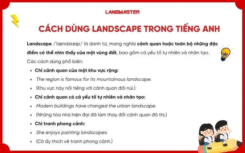 Cách dùng Scenery trong tiếng Anh 