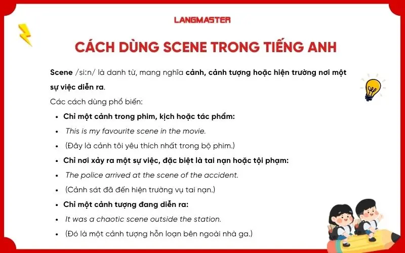 Cách dùng Scene trong tiếng Anh 