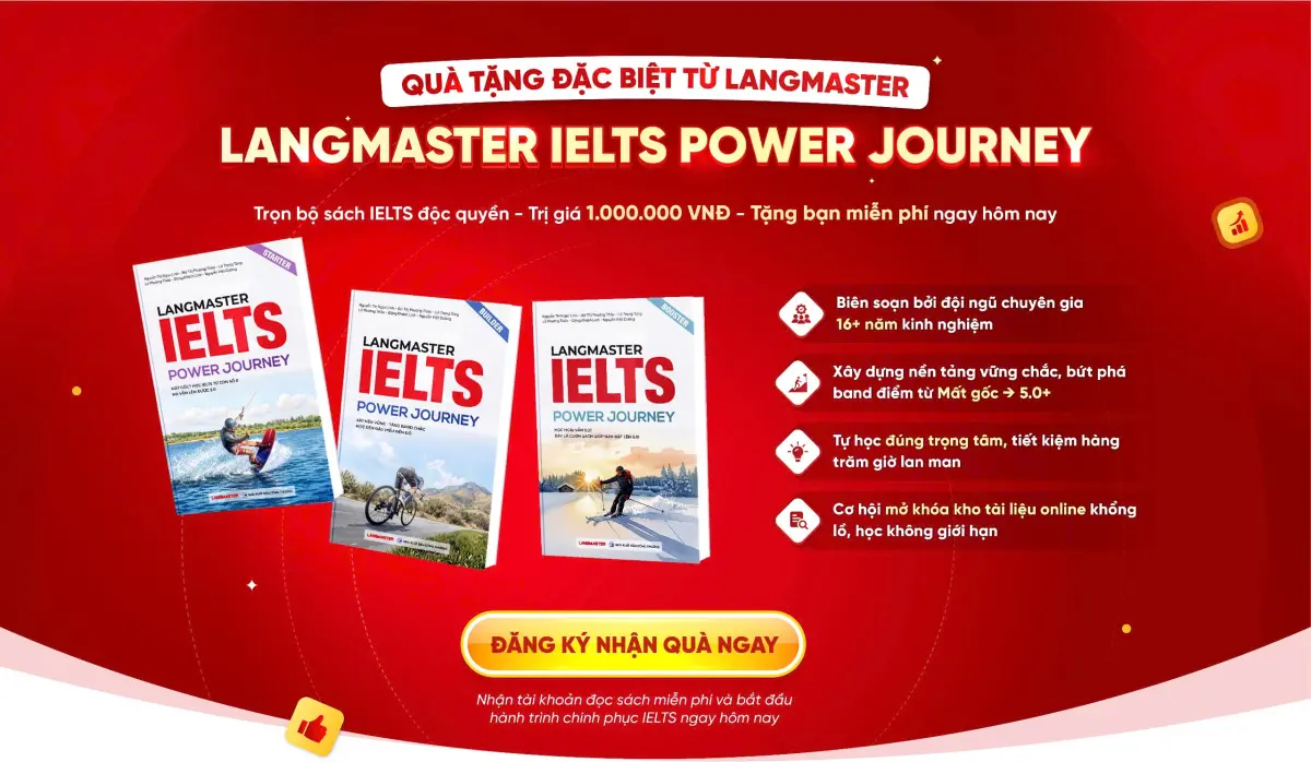 Hướng dẫn đăng ký nhận sách Langmaster IELTS Power Journey miễn phí