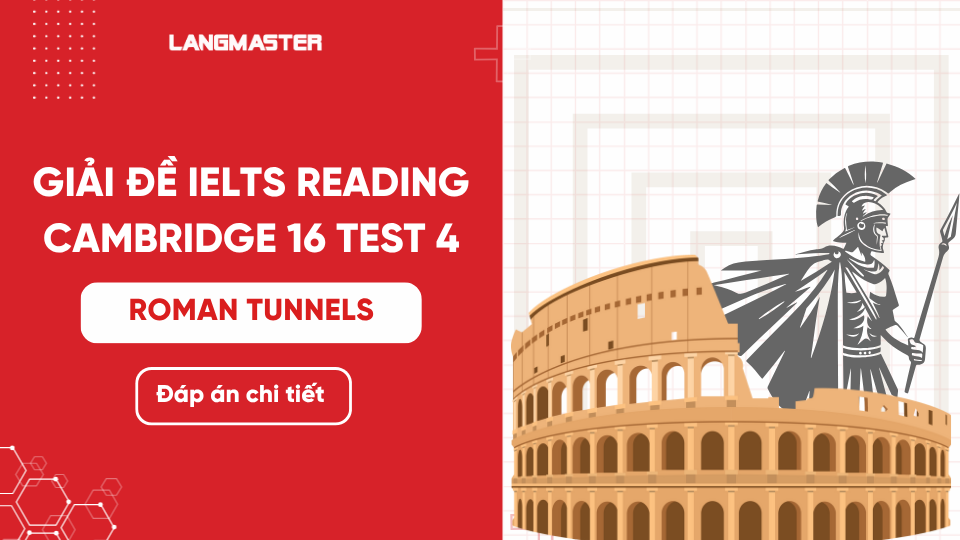 Giải đề IELTS Reading Cambridge 16, Test 4, Passage 1: Roman tunnels