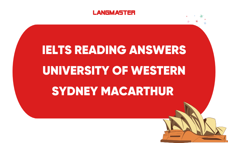 IELTS Reading Answers University of Western Sydney Macarthur