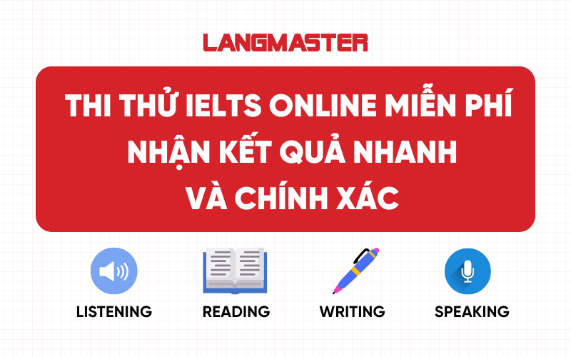 Test IELTS online miễn phí - Nhận kết quả nhanh và chính xác