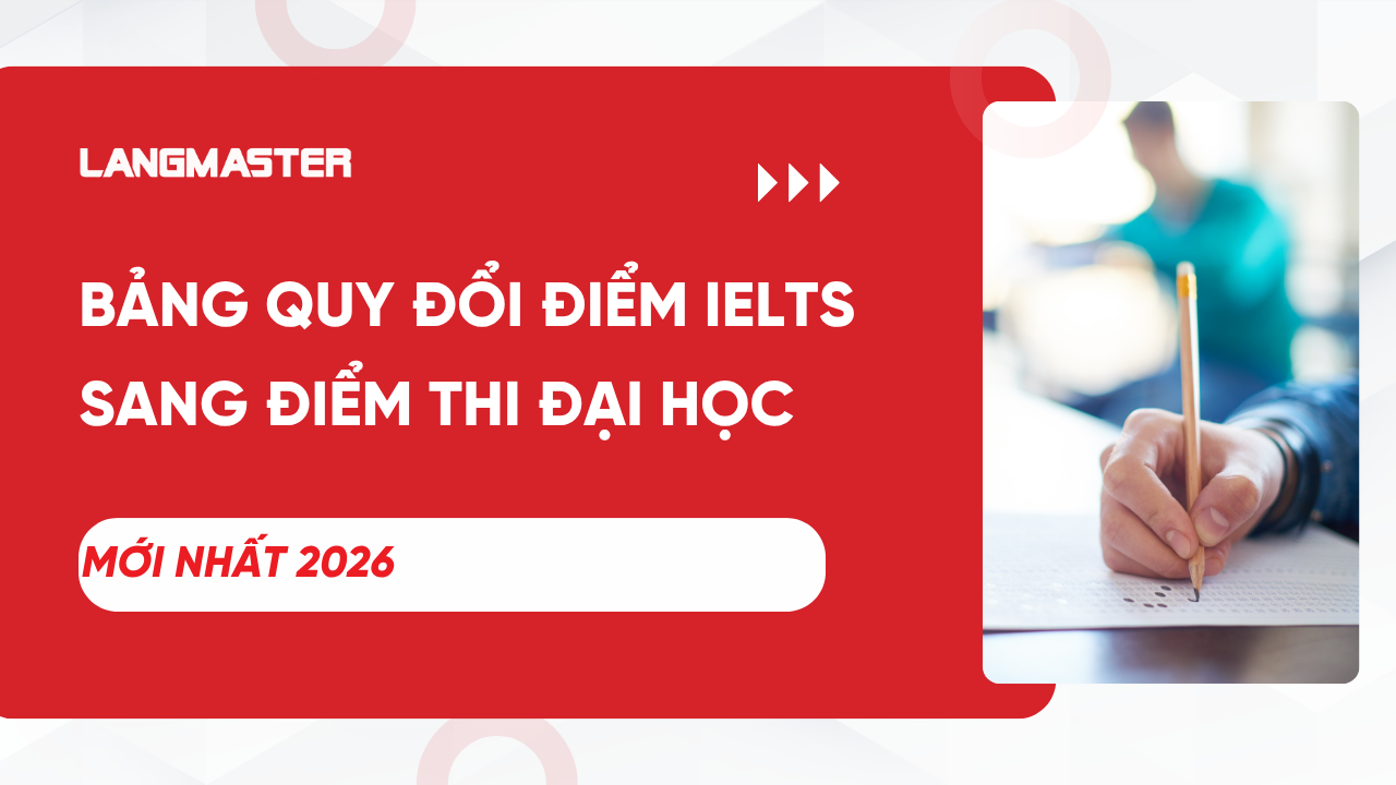 [Mới nhất 2026] Bảng quy đổi điểm IELTS sang điểm thi đại học