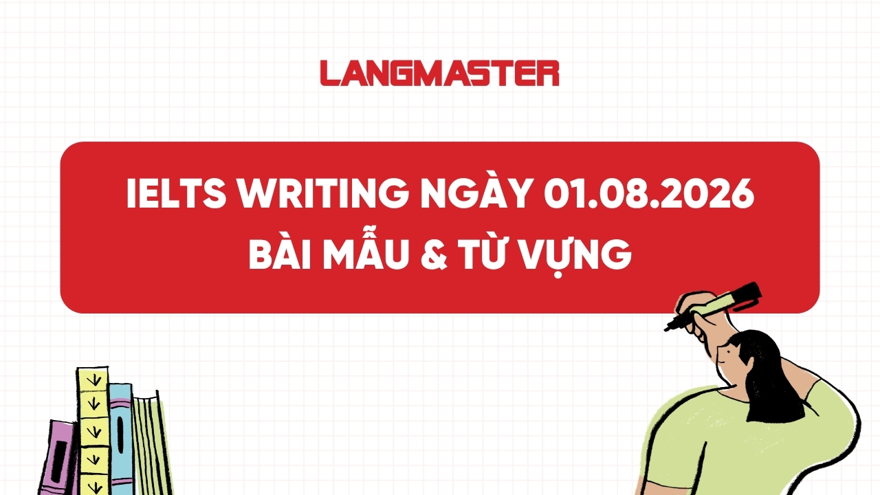 IELTS Writing ngày 01.08.2026: Bài mẫu & Từ vựng