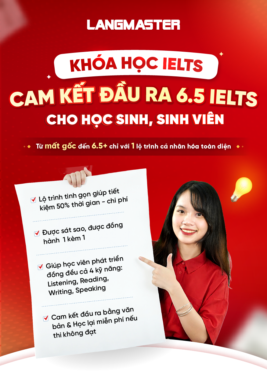 Khóa học IELTS cho học sinh sinh viên - Langmaster