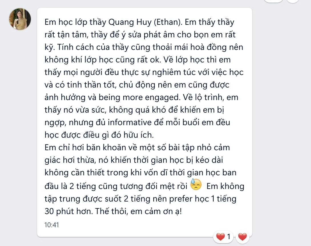 Feedback học viên 2