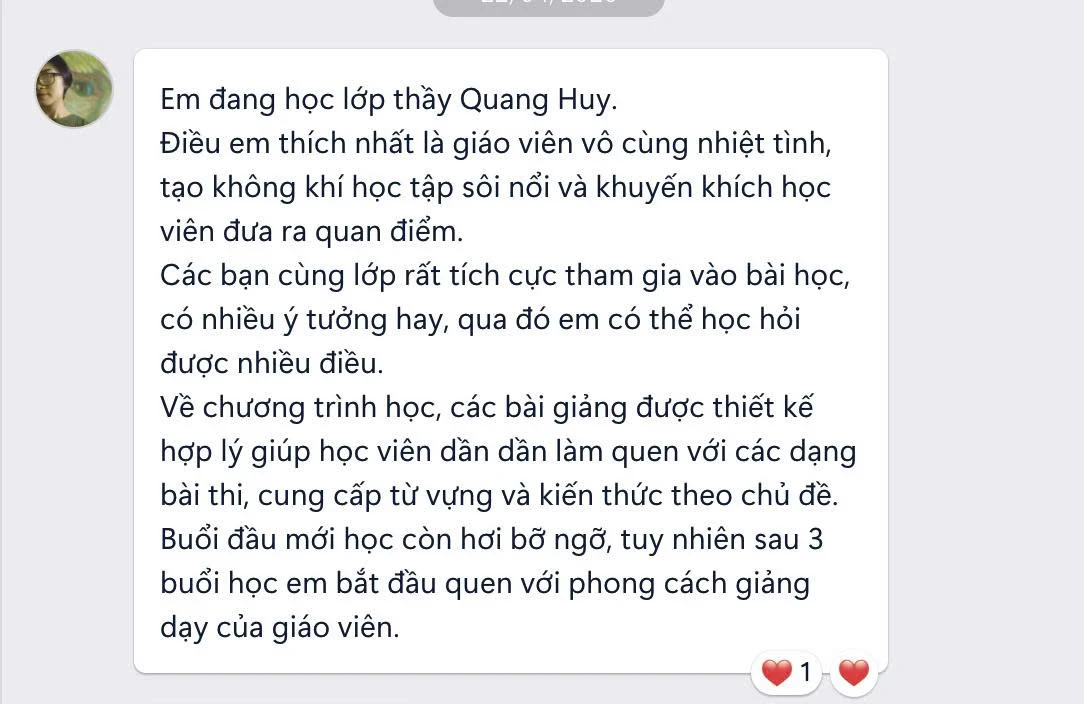 Feedback học viên 3